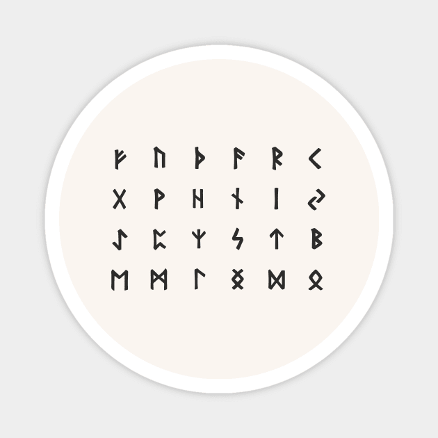 The ancient futhark alphabet Magnet by Mon, Symphony of Consciousness.